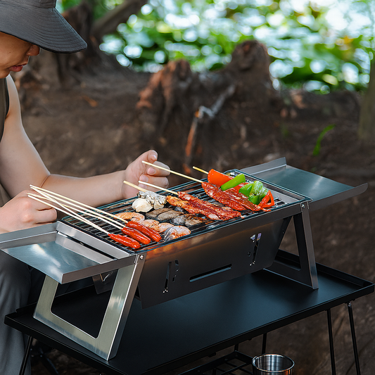 SizzleDelite Stainless Steel Collapsible BBQ Grill