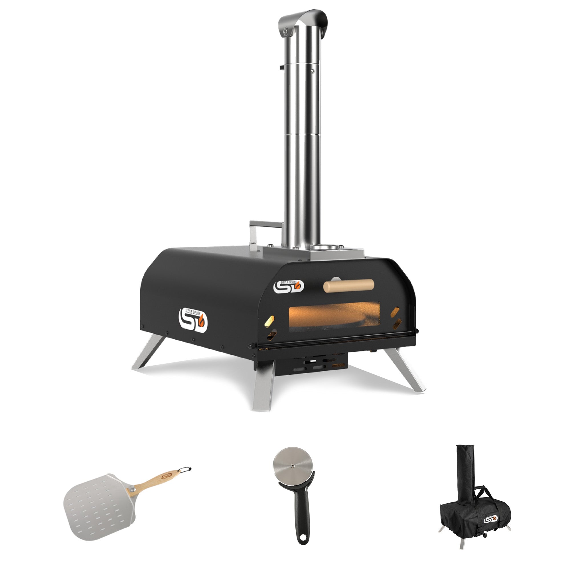 SizzleDelite Ember 12 Pizza Oven Essentials Bundle